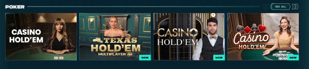 Video poker a stolní hry dostupné v Power Up Casino