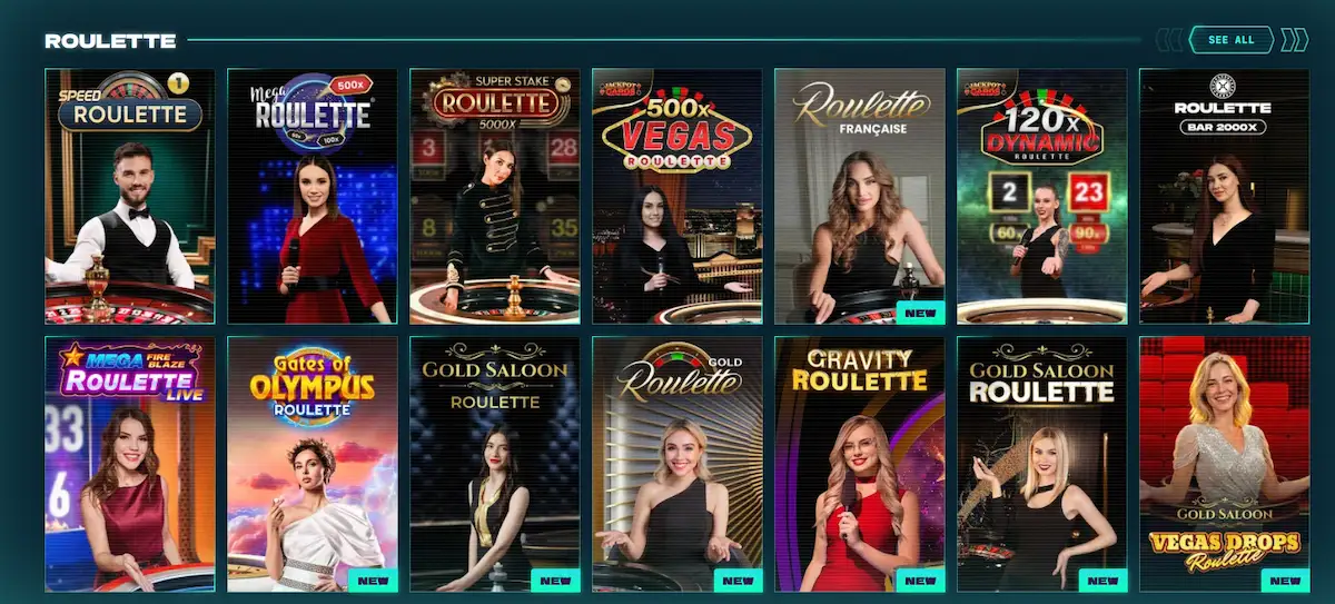 Live ruleta se sázkovým stolem v Power Up Casino