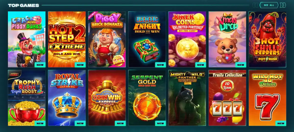 Výherní automaty a sloty v katalogu Power Up Casino
